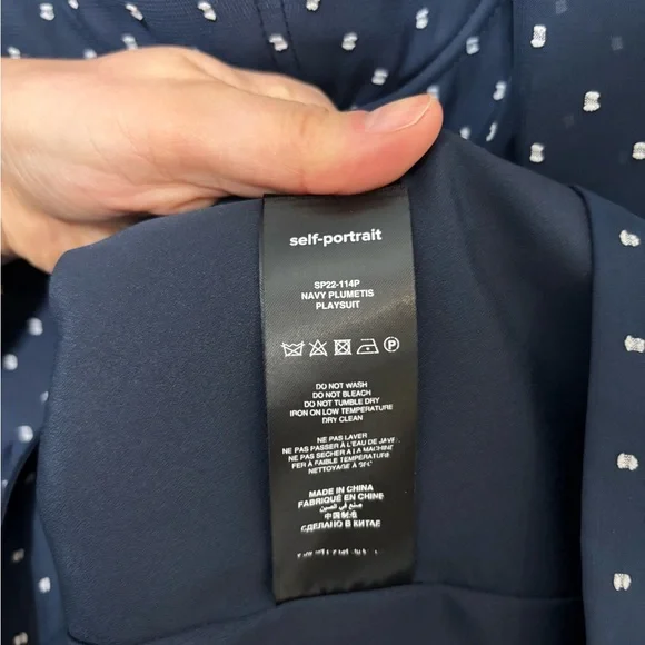 Self-Portrait Polka Dot Print Square Neckline Romper - Picture 8 of 10